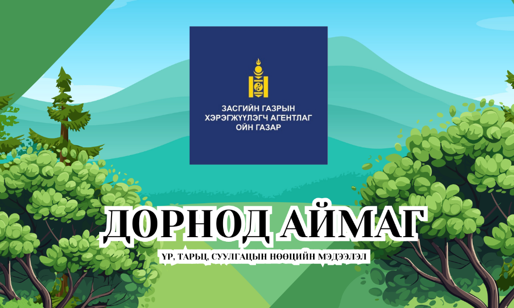 ҮР, ТАРЬЦ, СУУЛГАЦЫН НӨӨЦИЙН МЭДЭЭЛЭЛ /ДОРНОД/